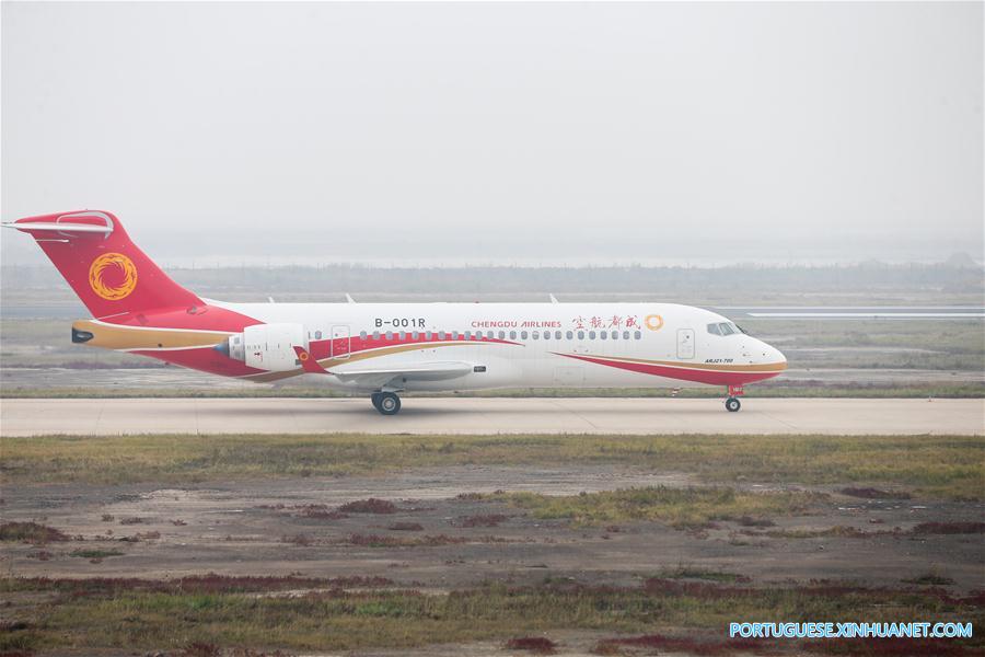 Avião regional da China em produção em massa