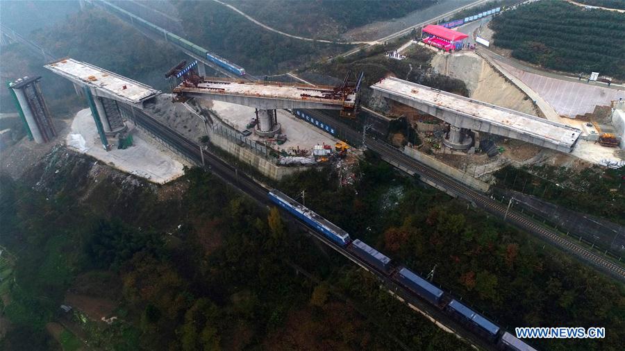 Ferrovia Wuhan-Shiyan registra novos avanços