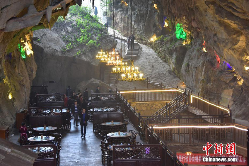Galeria: Restaurante em caverna cárstica em Zhangjiajie atrai turistas