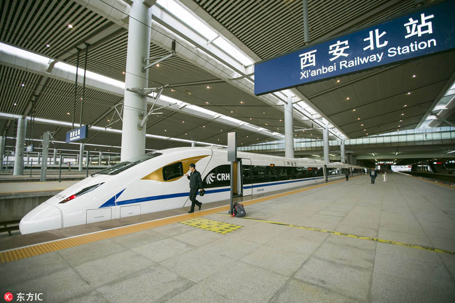Ferrovia de alta velocidade entre Xi'an e Chengdu realiza teste de operação