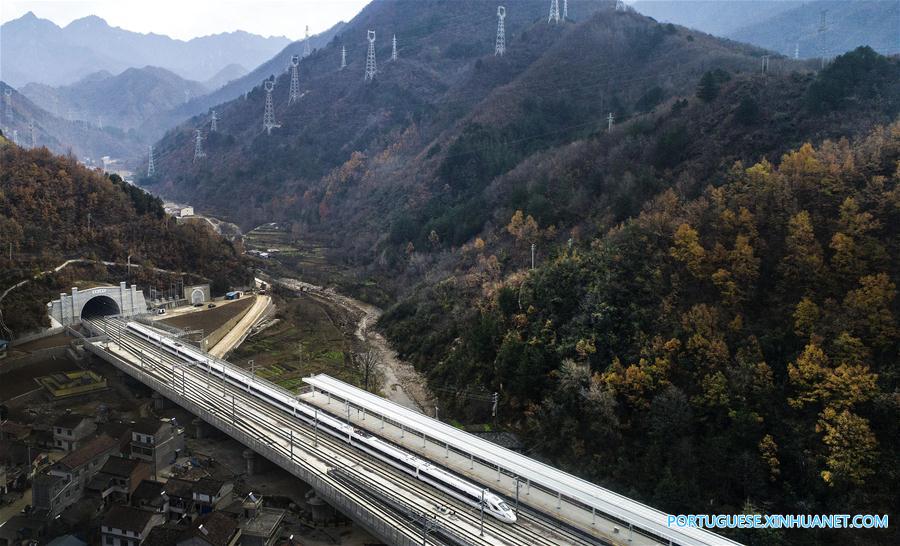 Ferrovia de alta velocidade Xi'an-Chengdu iniciará operações em 6 de dezembro