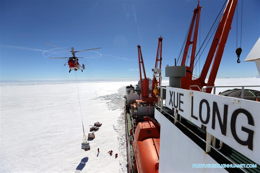Equipe de expedição antártica da China chega à estação Zhongshan