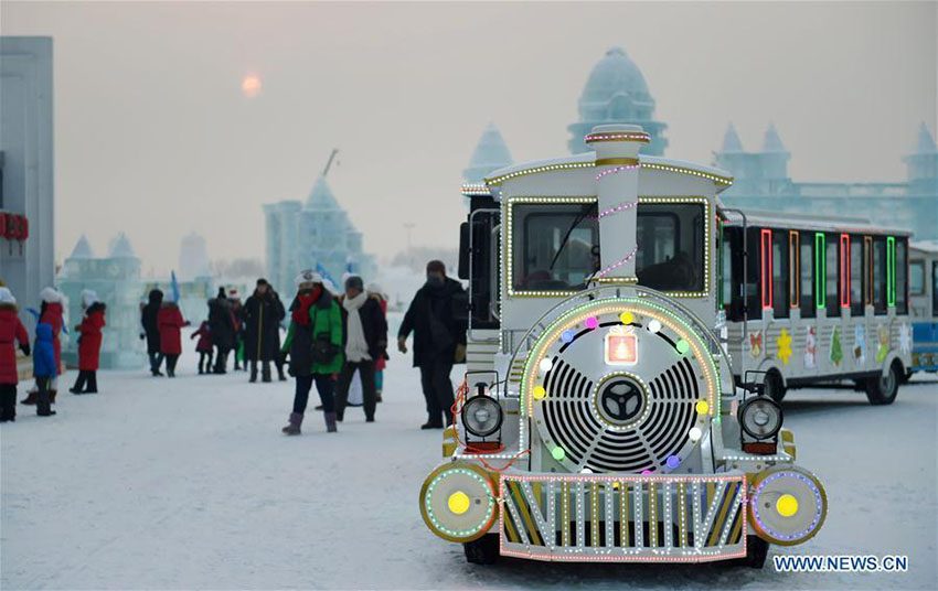 Galeria: Turistas visitam Mundo de Neve e Gelo em Harbin para celebrar ano novo