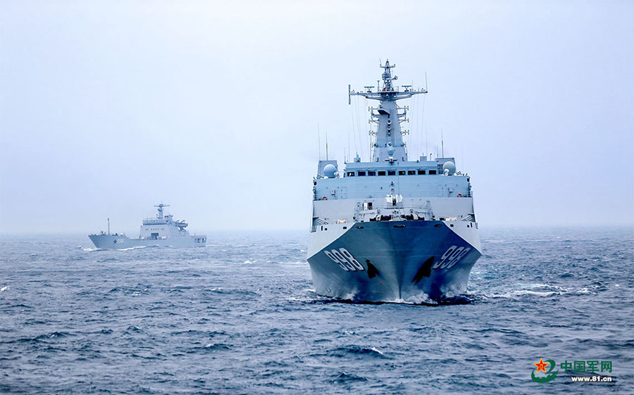 Frota da Marinha Chinesa realiza exercício militar