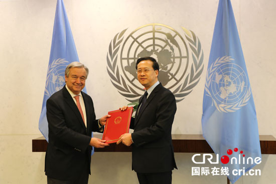 Novo Representante Permanente da China apresenta credenciais a secretário-geral da ONU