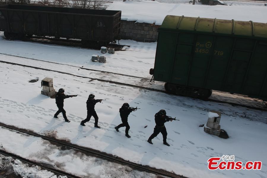 Polícia de Nanjing realiza simulação de situação de emergência no advento da migração do Ano Novo Chinês