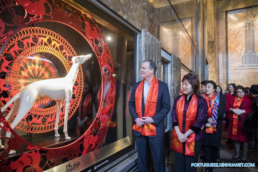 Empire State Bulding recebe iluminação especial em celebração ao Ano Novo lunar chinês
