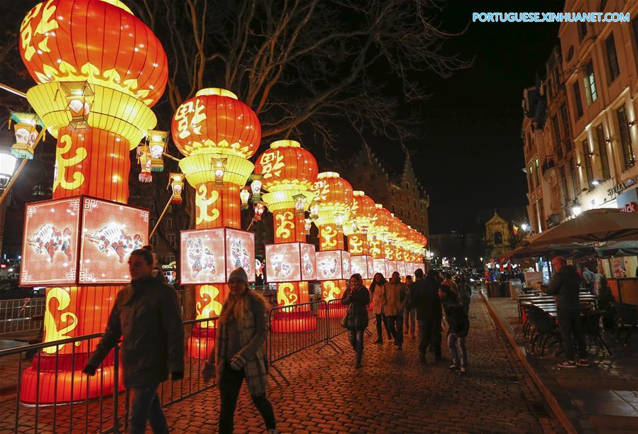Exposição de lanternas chinesas inaugurada em Bruxelas