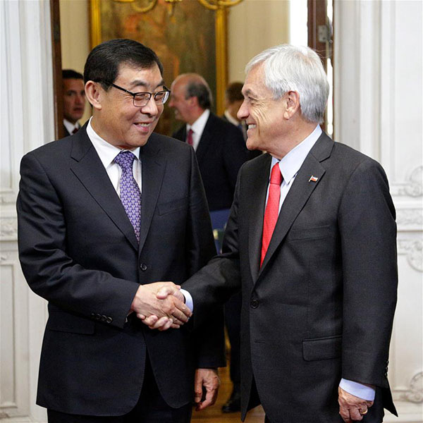 Enviado especial do presidente chinês participa da cerimônia de posse do presidente chileno