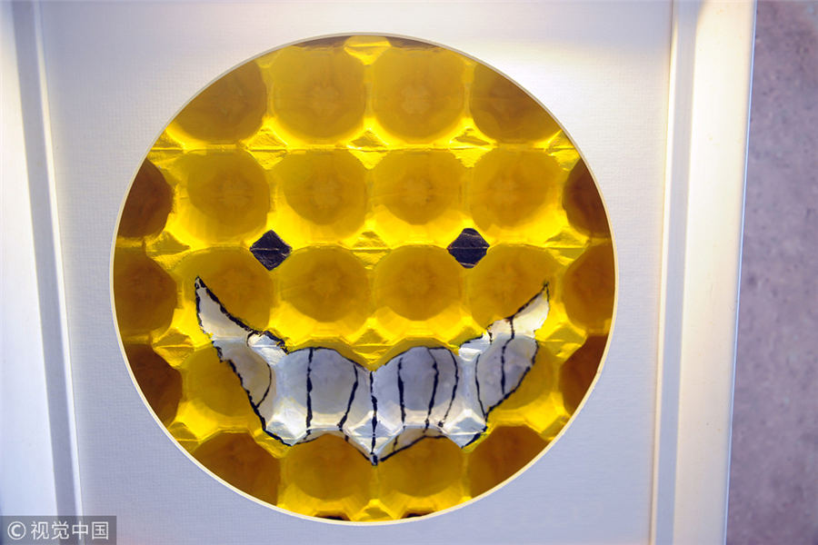 Galeria: Caixas de ovos transformadas em arte