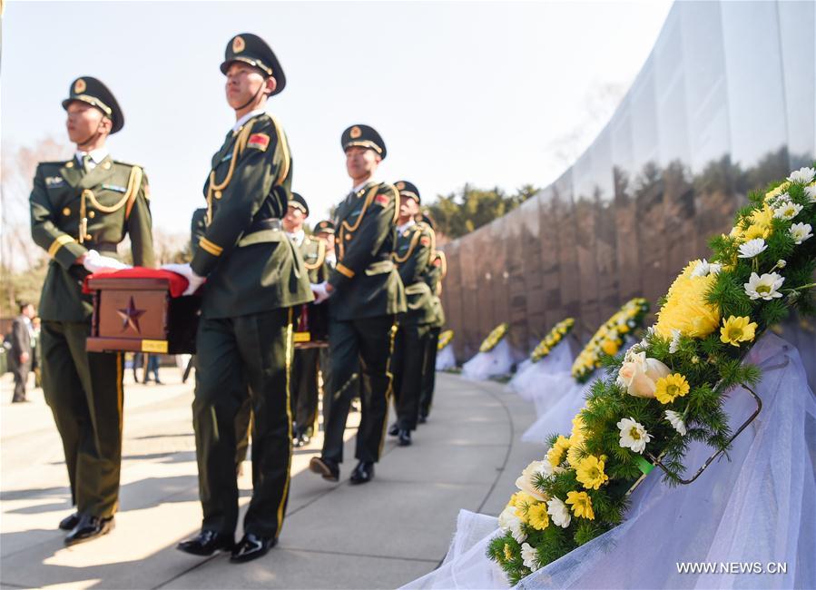 China realiza funeral em Shenyang aos soldados da Guerra da Coreia trasladados de volta à patria