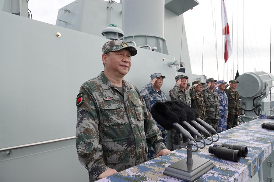 Maior parada militar marítima da China apresenta batalhão de combate de porta-aviões