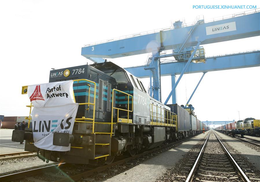 Trem de carga Tangshan-Antuérpia chega à Bélgica