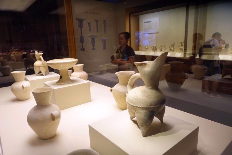 Relíquias de Jiaojia exibidas no Museu Nacional