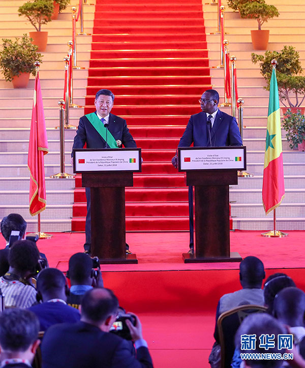 Presidentes chinês e senegalês prometem criar um melhor futuro para as relações bilaterais