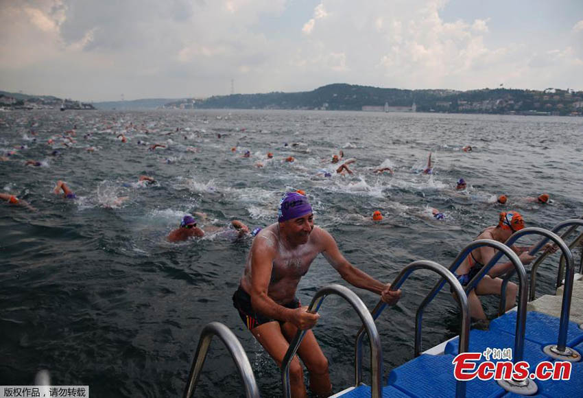 Mais de 2000 nadadores participam de corrida intercontinental no estreito de Bósforo