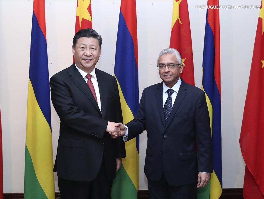 Xi reúne-se com primeiro-ministro de Maurício sobre laços bilaterais