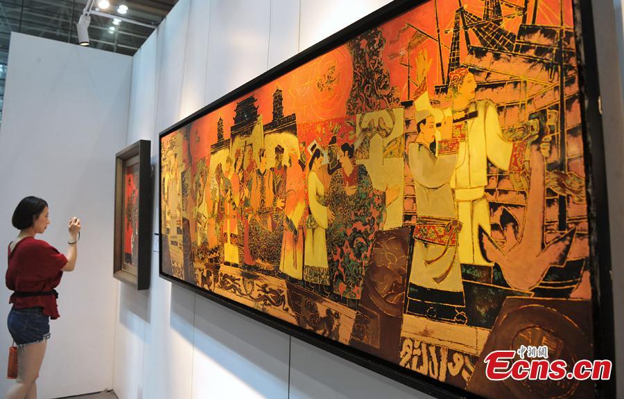 Galeria: Pinturas chinesas sobre Rota da Seda Marítima exibidas em Fuzhou