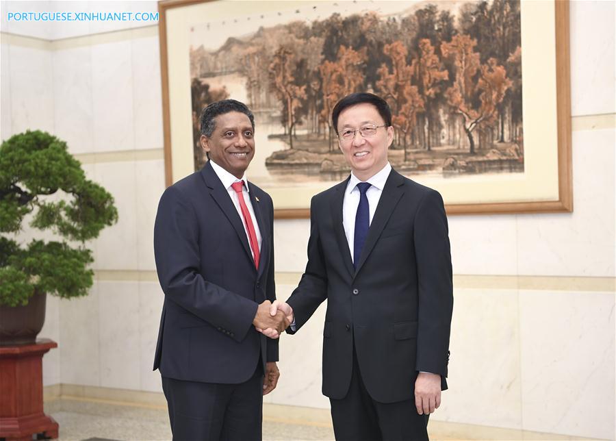 Vice-premiê chinês reúne-se com o presidente de Seychelles