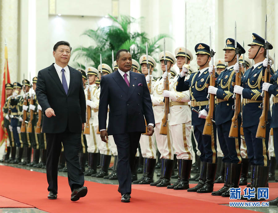 Xi reúne-se com presidente da República do Congo