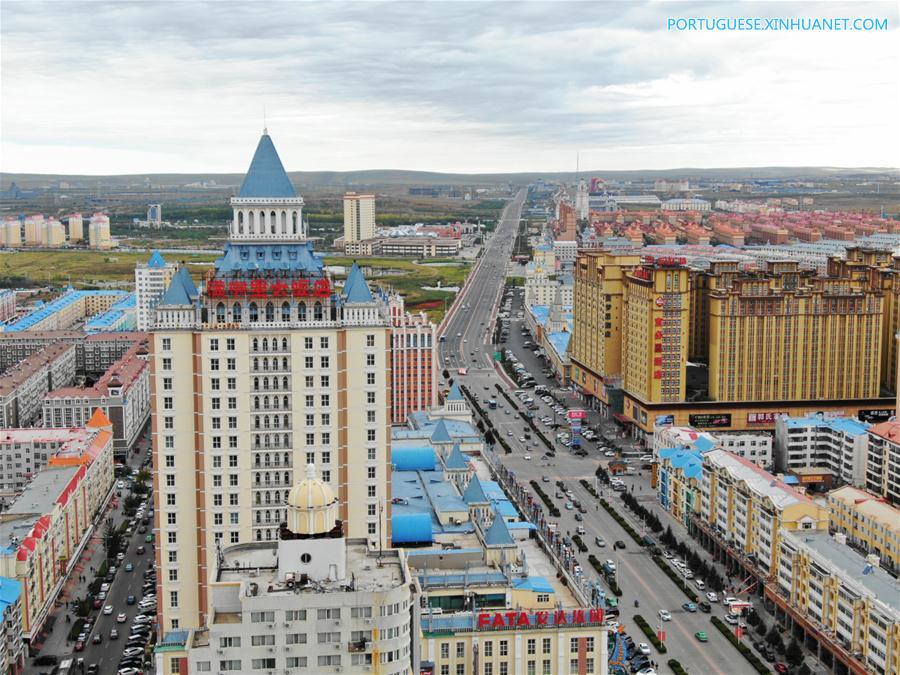 Manzhouli, cidade fronteiriça com a Rússia, se beneficia do comércio de importações e exportações