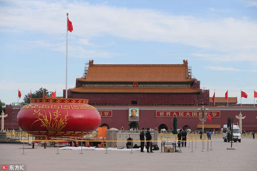 Praça de Tian’anmen será decorada com canteiro temático 