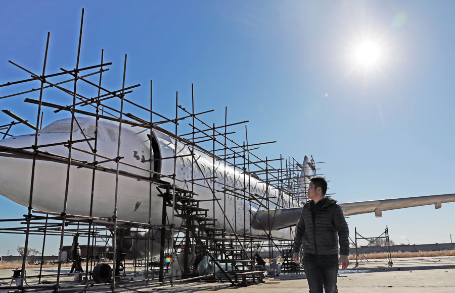 Galeria: Agricultor chinês realiza sonho e constrói modelo de avião
