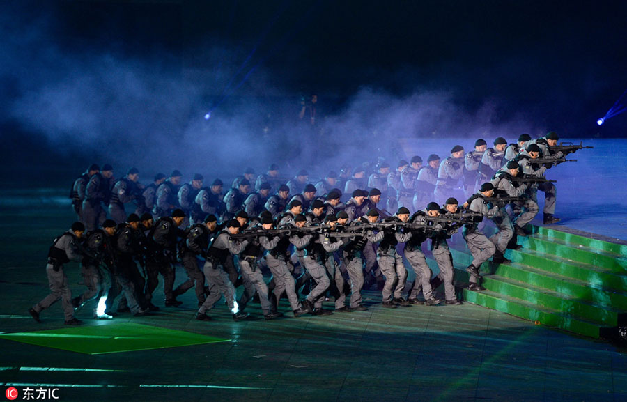 Polícias chineses destacam-se na inauguração da WPPS 2018