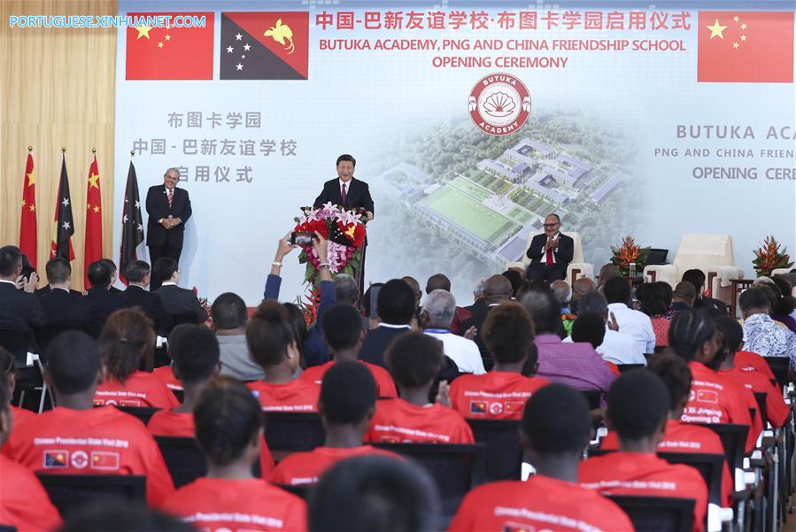 Xi e O'Neill desvelam escola de amizade PNG-China
