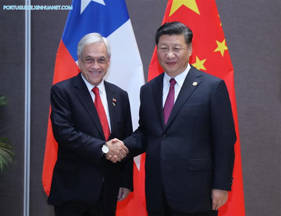 Presidente chinês se reúne com homólogo chileno e promete relações mais estreitas