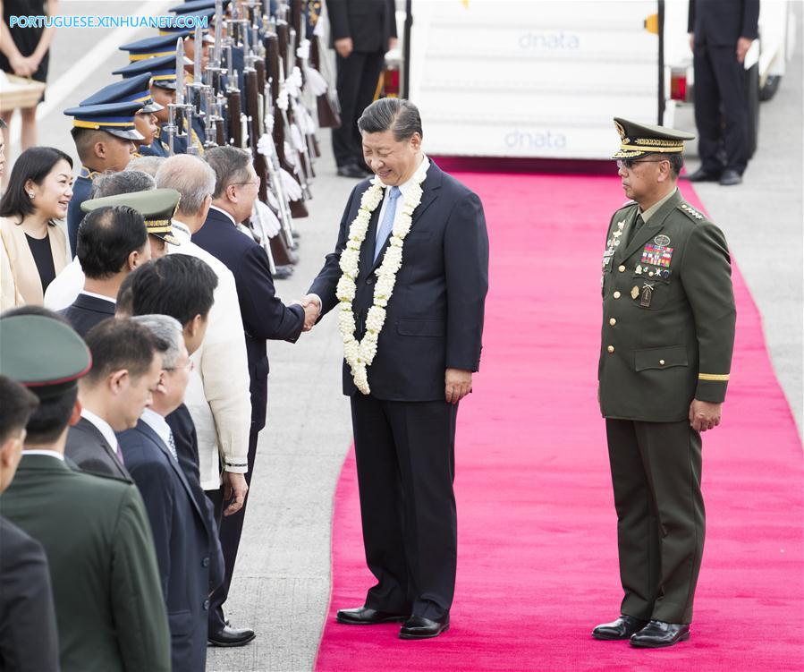 Xi chega às Filipinas para visita de Estado