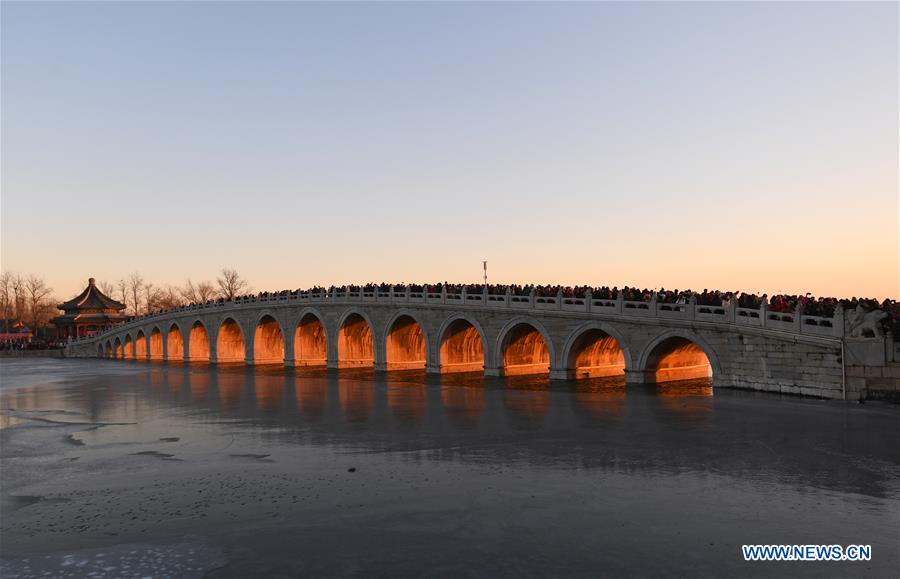 Galeria: Cenário do pôr-do- sol do Palácio de Verão em Beijing