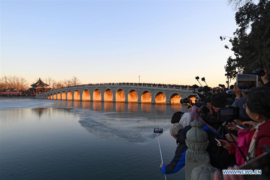 Galeria: Cenário do pôr-do- sol do Palácio de Verão em Beijing