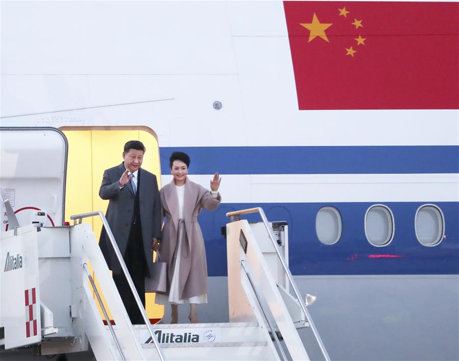 Presidente chinês chega à Itália para visita de Estado