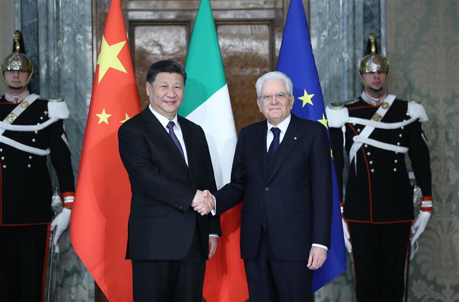 Presidentes chinês e italiano concordam em promover maior desenvolvimento dos laços