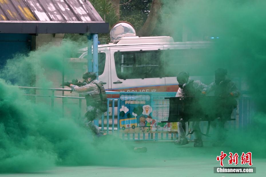 Hong Kong realiza exercício antiterrorismo interdepartamental