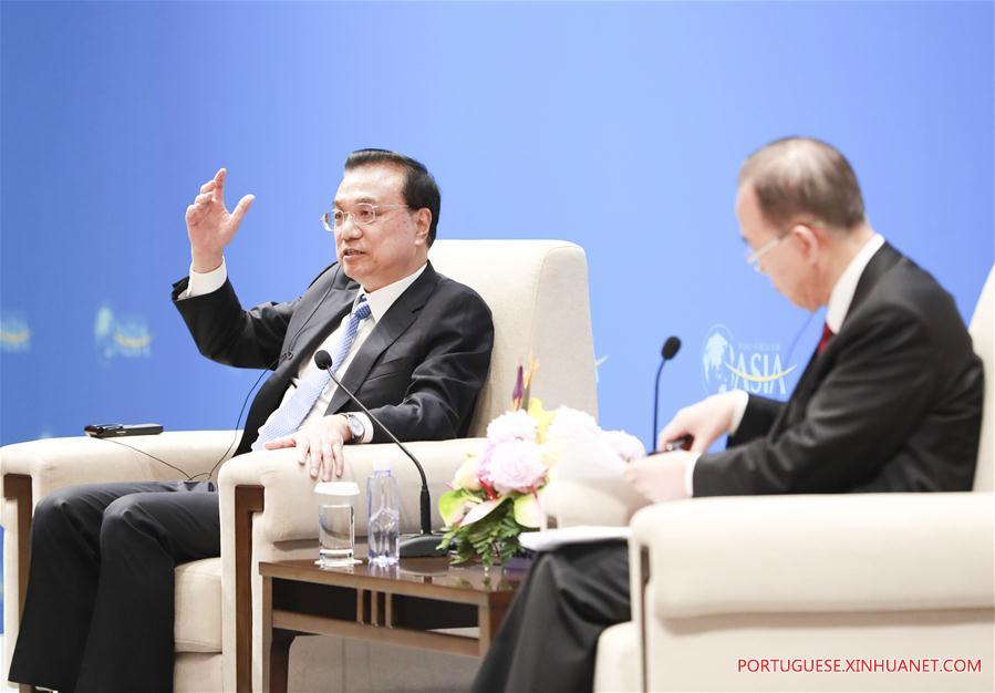 Premiê chinês realiza diálogo com representantes no Fórum de Boao para a Ásia