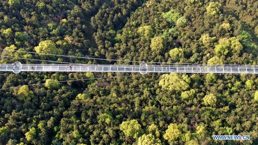 Galeria: Ponte de vidro no Parque Mundial da Aventura de Huaxi