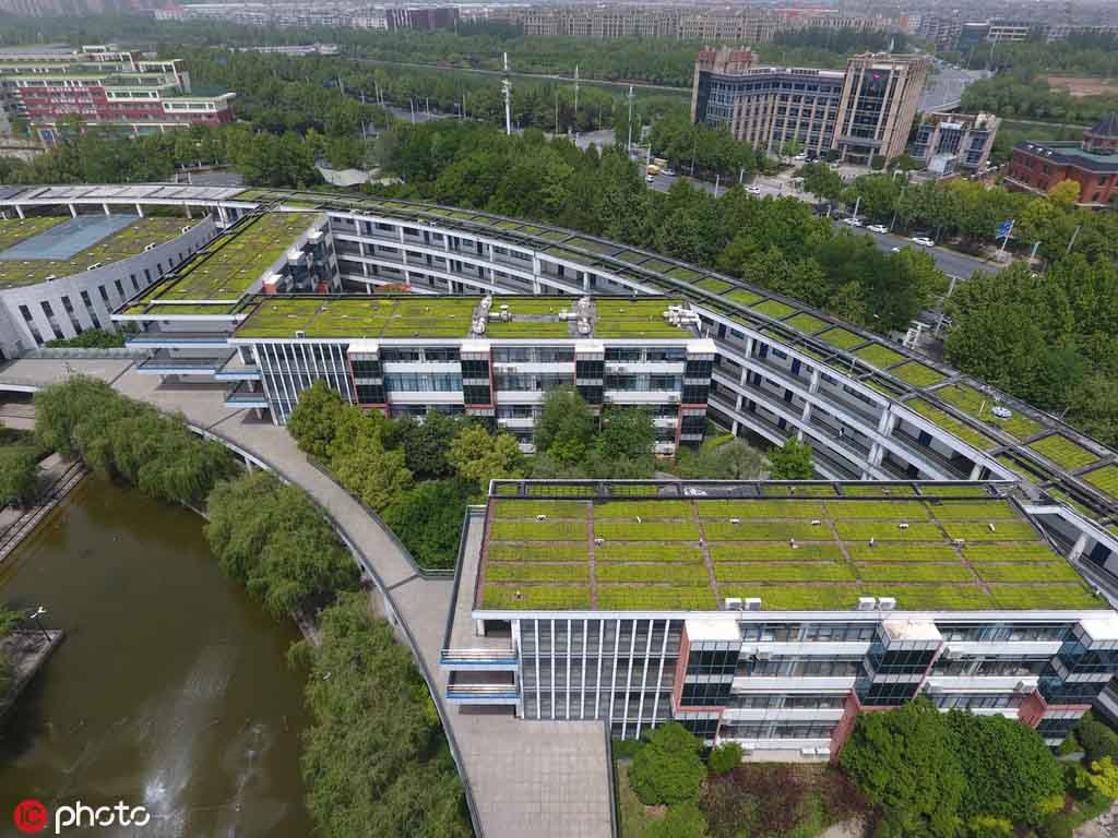 Zhengzhou: Esverdeamento dos telhados  