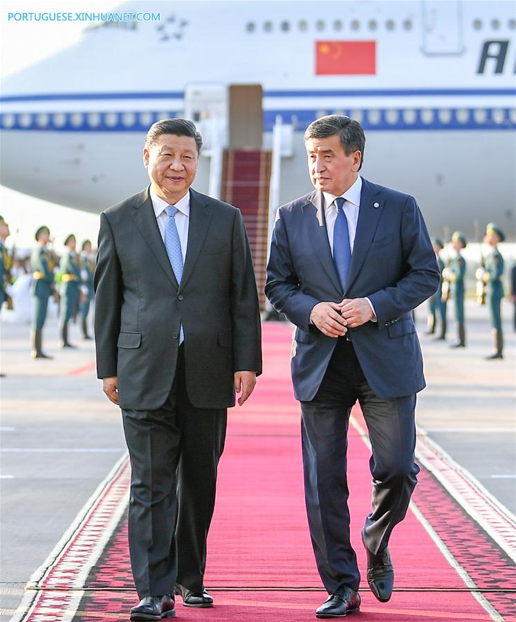 Presidente chinês chega ao Quirguistão para visita de Estado e cúpula da OCS