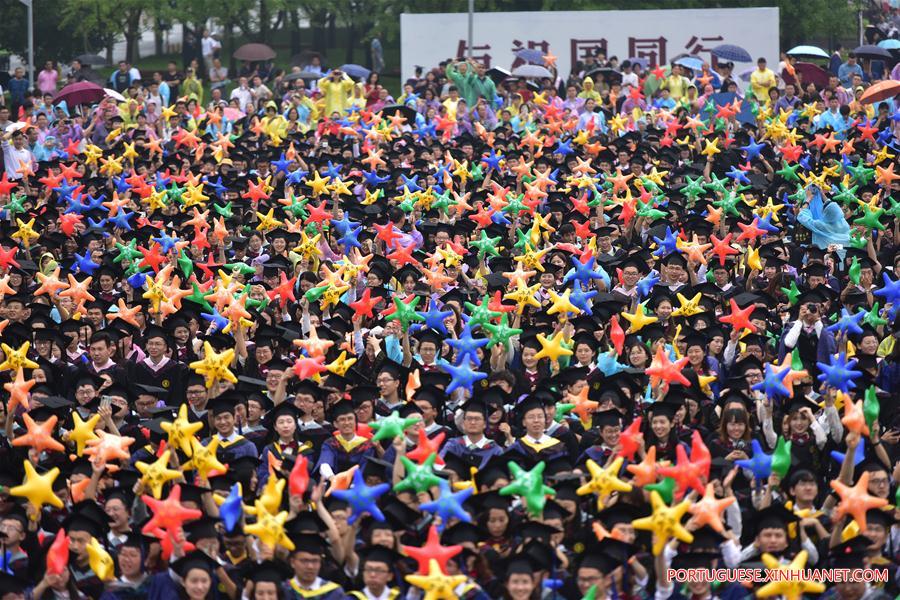 Cerimônias de graduação universitária realizadas em toda a China