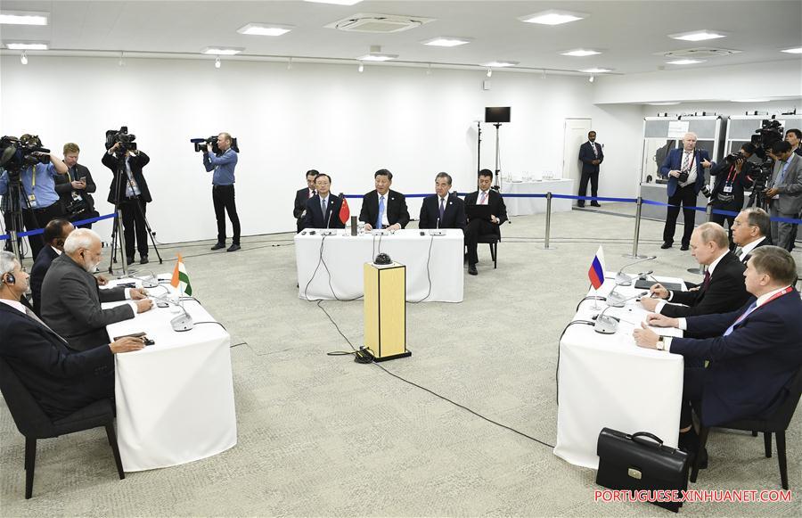 Xi, Putin e Modi prometem reforçar cooperação trilateral em prol da prosperidade mundial