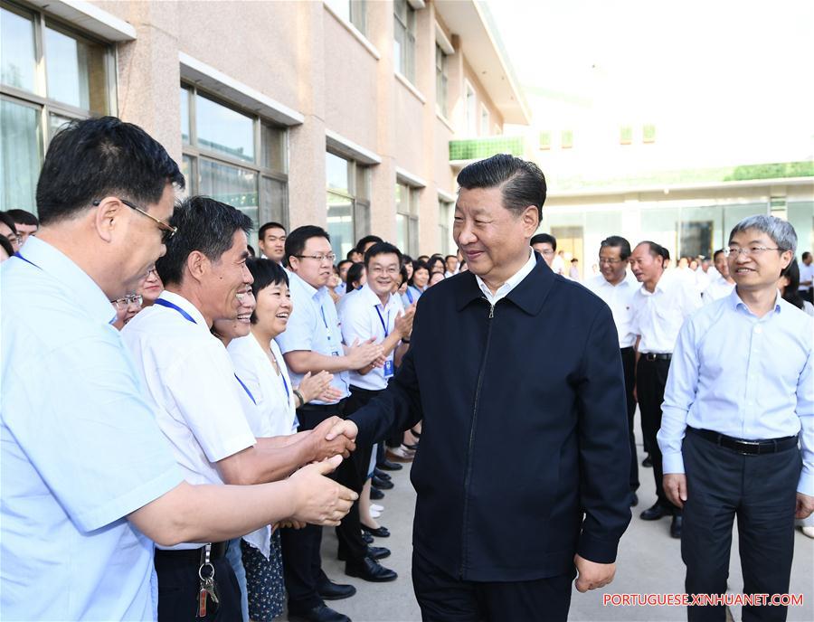 Xi visita patrimônio cultural em Gansu