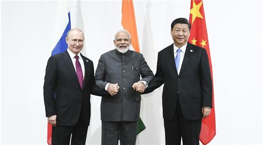 Xi, Putin e Modi prometem reforçar cooperação trilateral em prol da prosperidade mundial