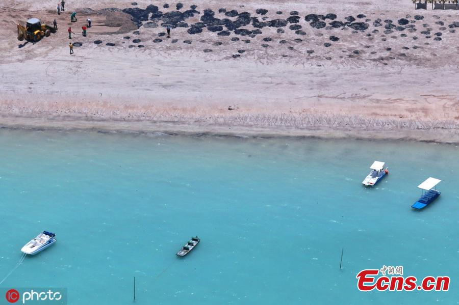 Brasil: limpeza de praias afetadas por derramamento de petróleo