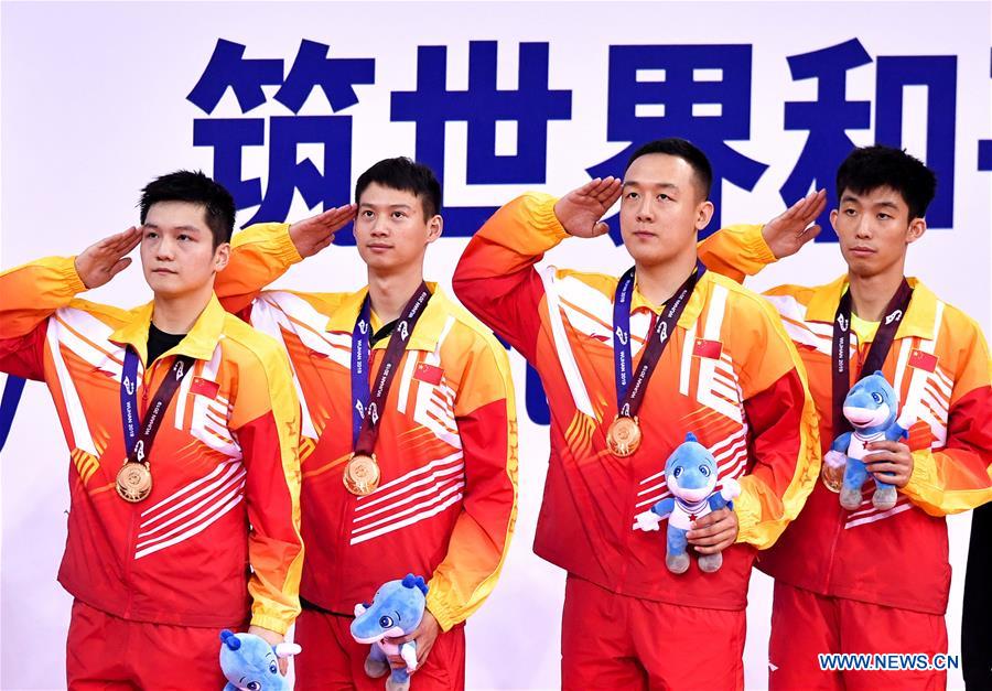 Jogos Mundiais Militares: China ganha ouro no tênis de mesa masculino por equipes
