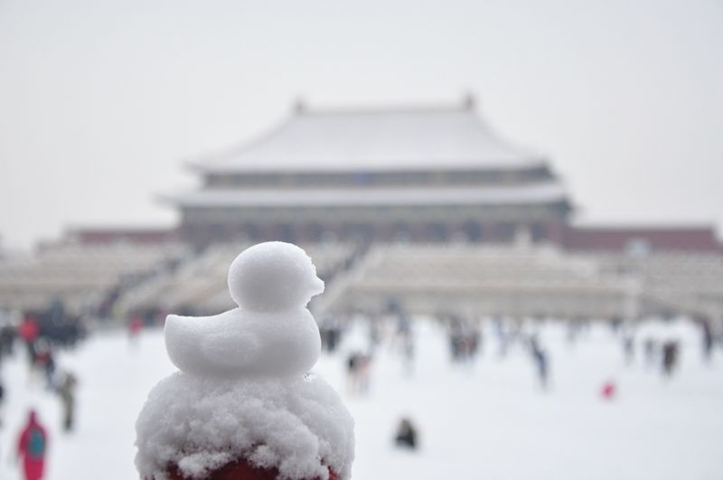 Galeria: Cidade proibida coberta de neve atrai visitantes