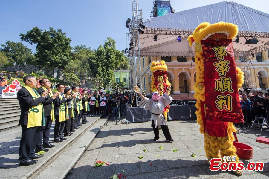 Macau realiza cerimónia de bênção para pedir sucesso do Desfile Celebração da Transferência da Administração