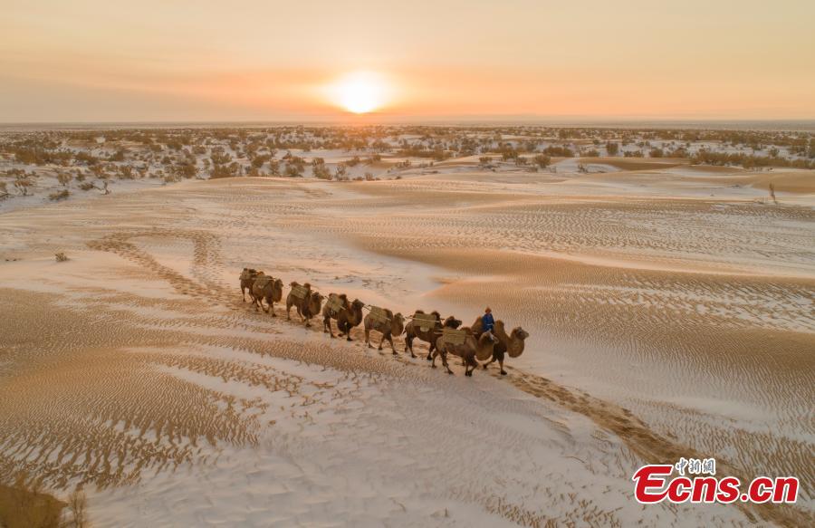 Galeria: deserto da Mongólia Interior coberto de neve 