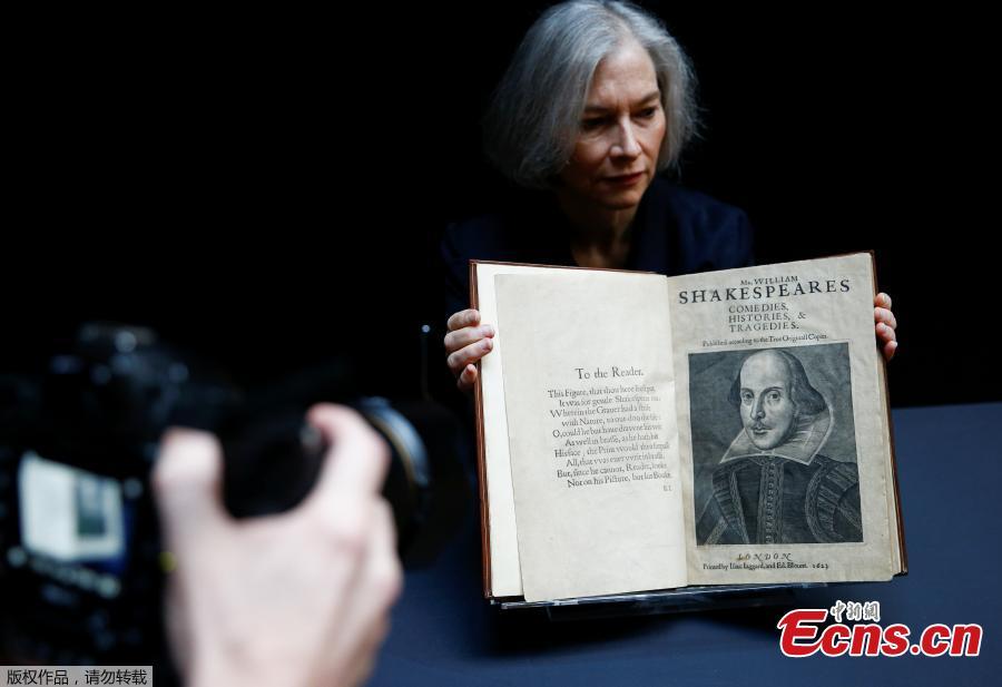 Primeiro fólio de William Shakespeare será leiloado na Christie's
